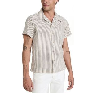 Naked & Famous Mens Japanese Vintage Broadcloth Aloha Shirt XL Cream - NWT $127